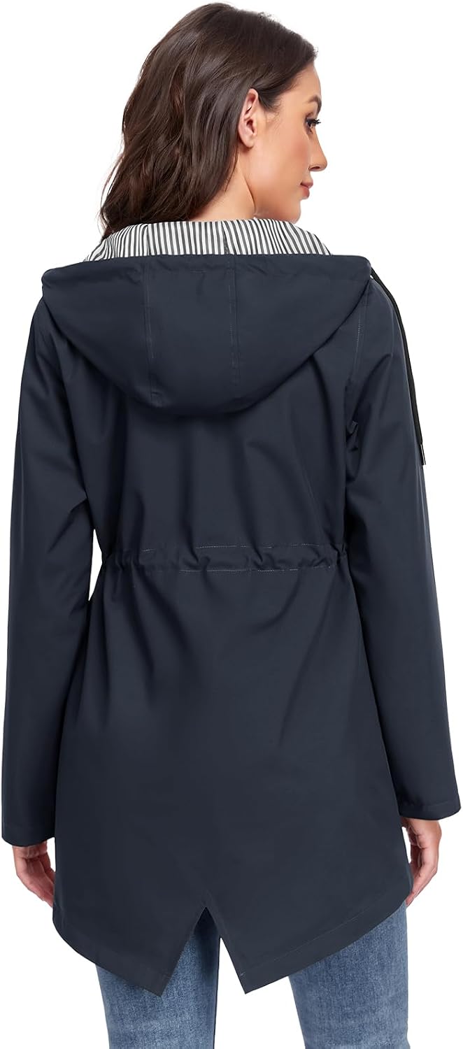 Detalle 2 de Yuson Girl Women's Lightweight Windbreaker Coat – Transitional Spring/Summer/Autumn Jacket