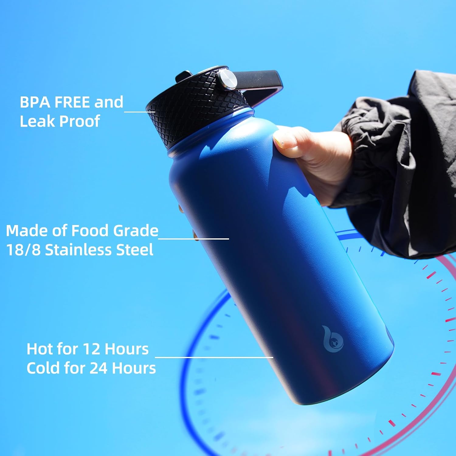 Detalle de BJPKPK Insulated Water Bottle 40 oz