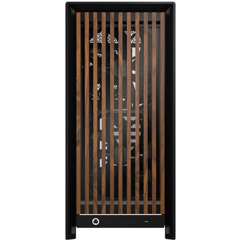 Detalle de Corsair FRAME 5000D WOOD RS: Caja Midi modular en negro/nogal para PC Gaming