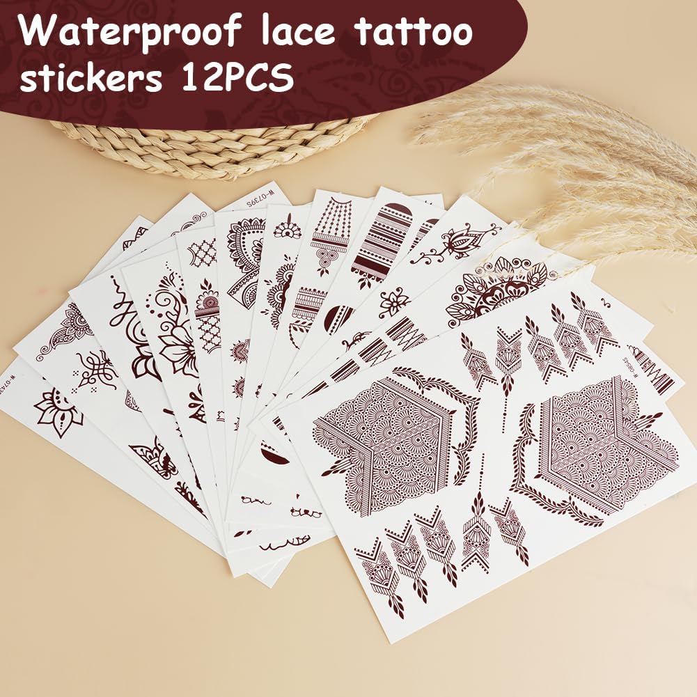 Thumbnail 6 de URAQT Pegatinas Tatuajes Temporales 12 hojas