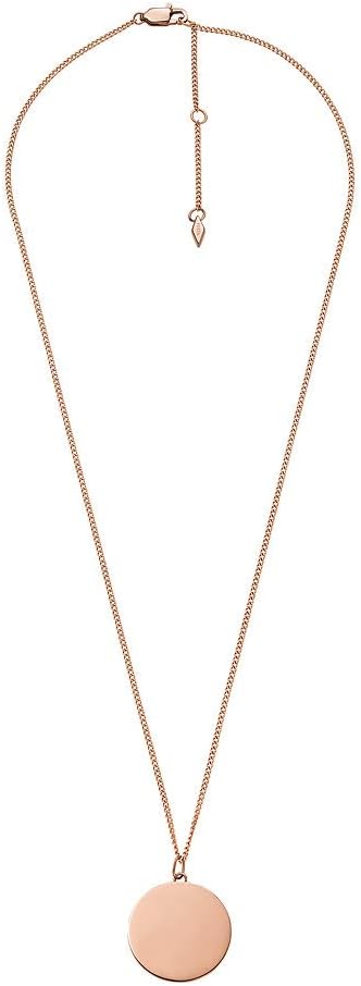 Thumbnail 5 de FOSSIL Damen Kettenanhänger in Roségold-Optik aus Edelstahl mit Karabinerverschluss – Round Pendant Necklace