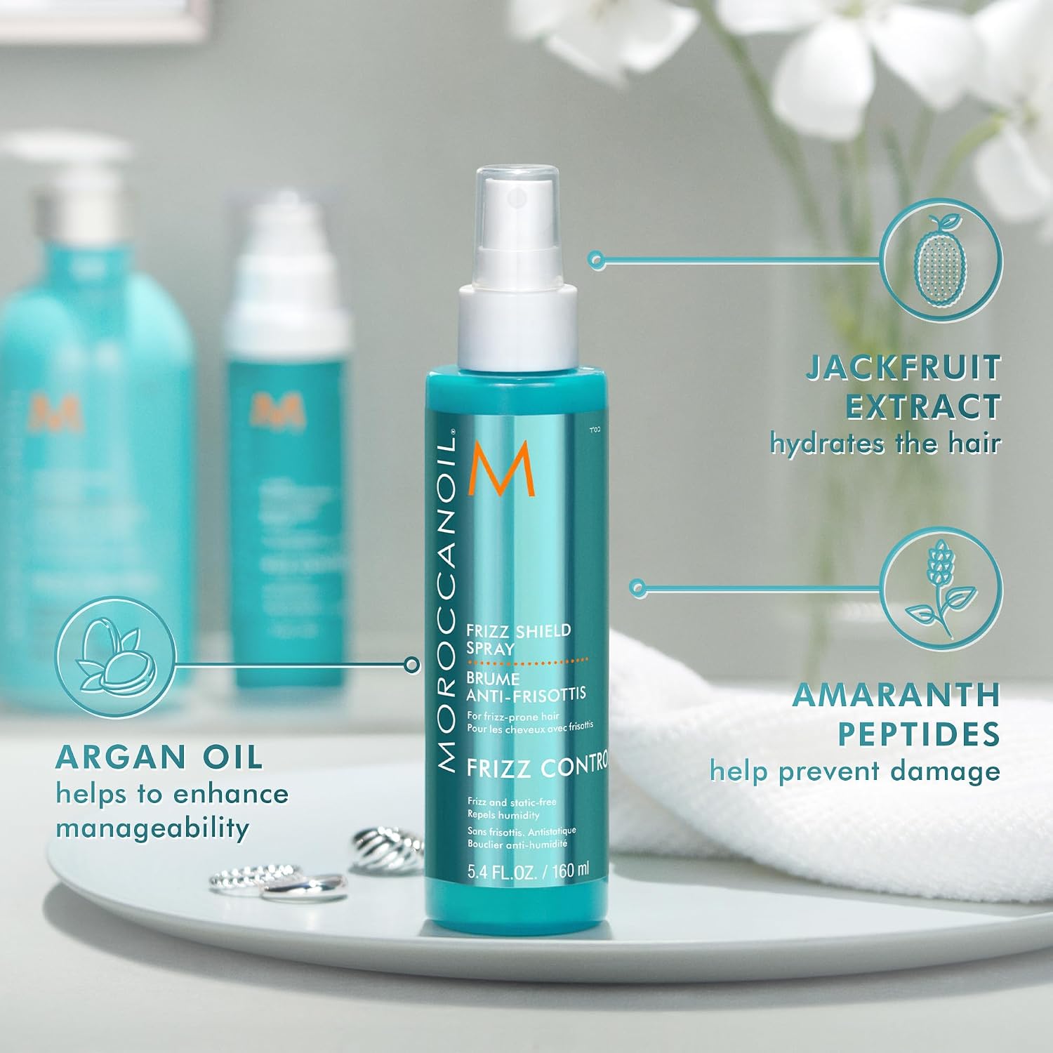 Detalle 2 de Moroccanoil Frizz Shield Styling Spray, 5.4 Fl. Oz