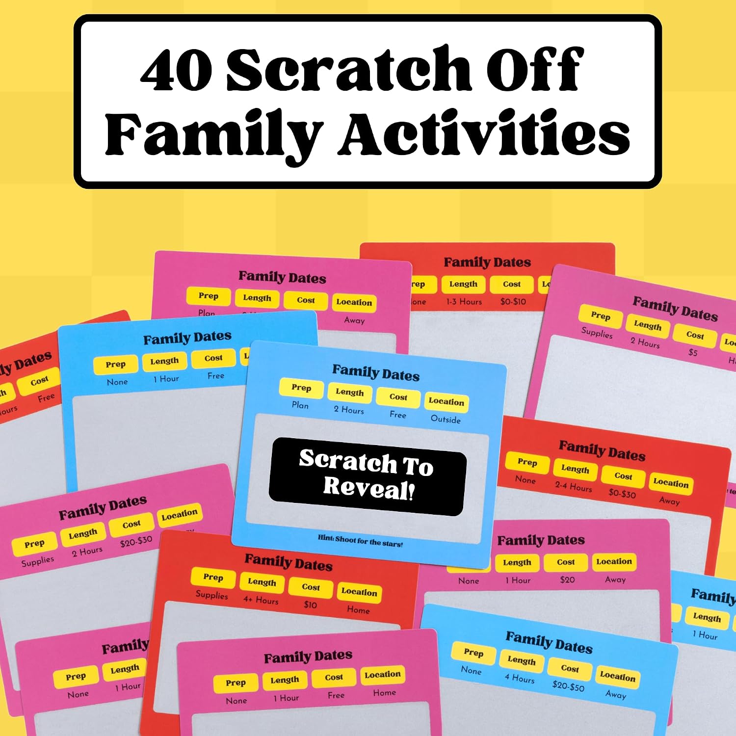 Detalle 2 de Happy Duo Family Dates 40 Scratch Cards 🎲