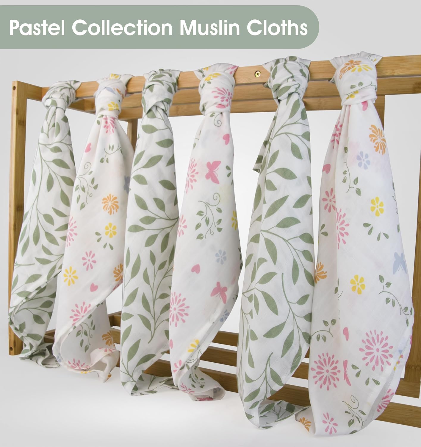 Detalle 2 de Large Baby Muslin Cloths Pack of 6 70 x 70 cm