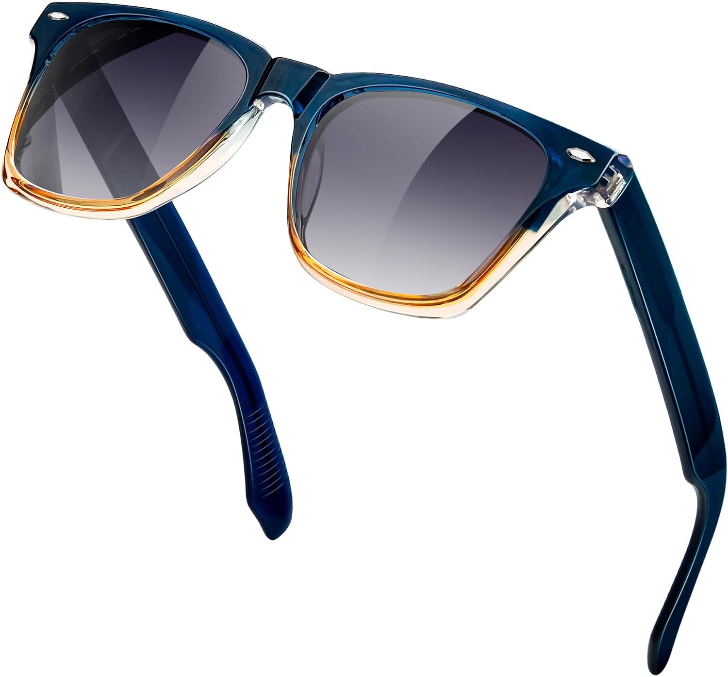 Detalle de KANASTAL Lunettes de soleil unisexes carrées polarisées UV400 monture TR90 et branches acétate