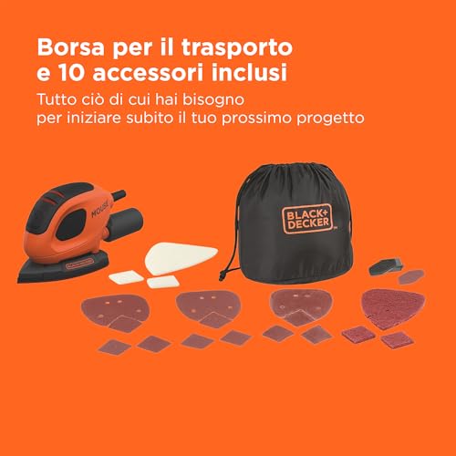 Thumbnail 7 de BLACK+DECKER Mouse BEW230BCA-QS, levigatrice compatta da 55 W con 10 accessori