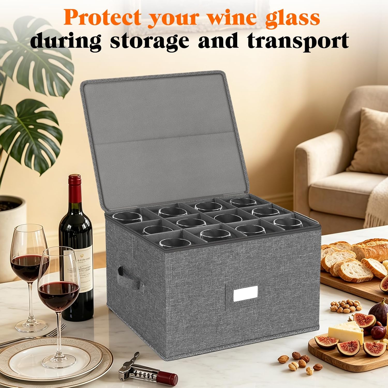Thumbnail 4 de Stemware Storage Cases 12-Pack Grey