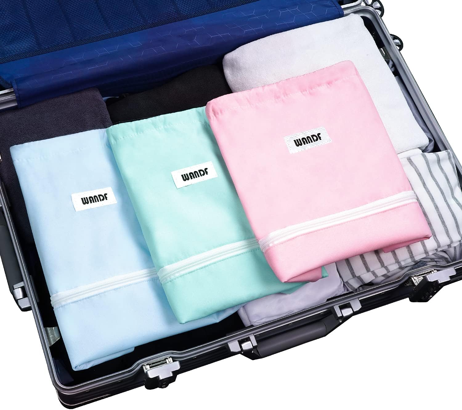 Thumbnail 5 de WANDF Sac de sport à dos pliable avec cordon réglable et poche extérieure