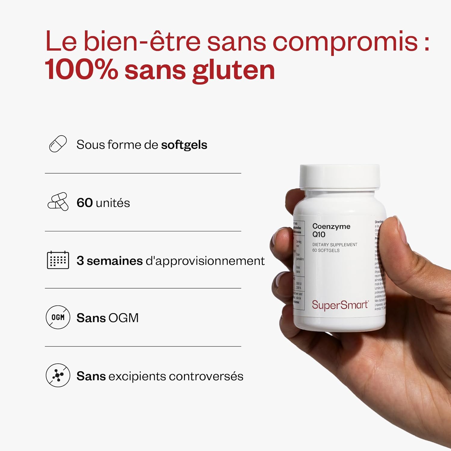 Thumbnail 4 de Co-Enzyme Q10 (CoQ10) SuperSmart – Huileuse avec vitamine E pour le soutien cardiovasculaire