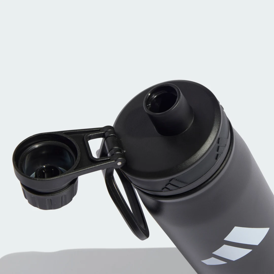 Detalle de Botella metálica Adidas 0,6 L con tapón de rosca (negra)