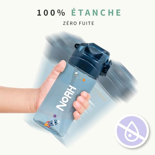 Thumbnail 2 de BIENMARQUER Gourde Enfant Personnalisable 450 mL avec Paille Anti-Fuite