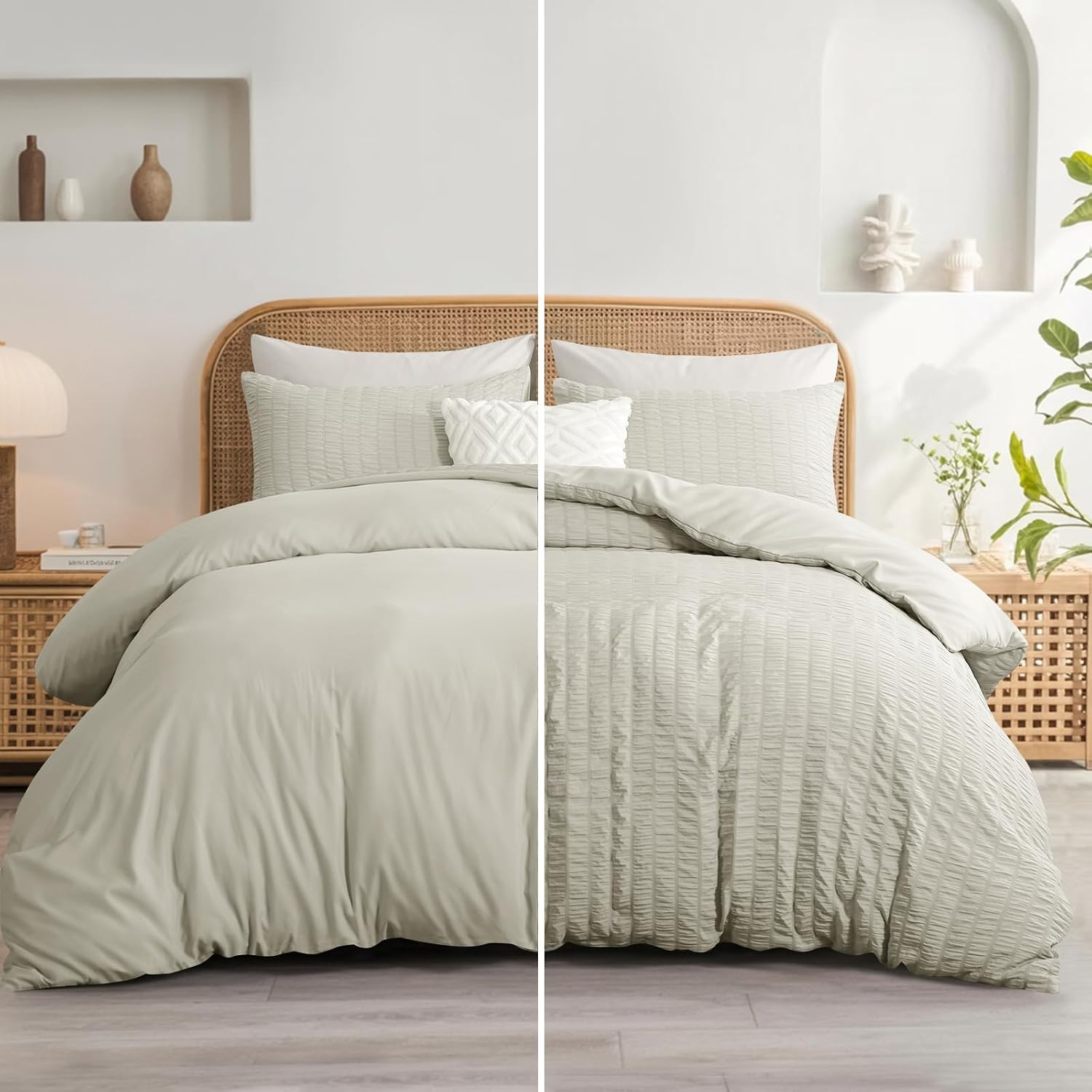 Thumbnail 6 de King Size Seersucker duvet cover set 230x220