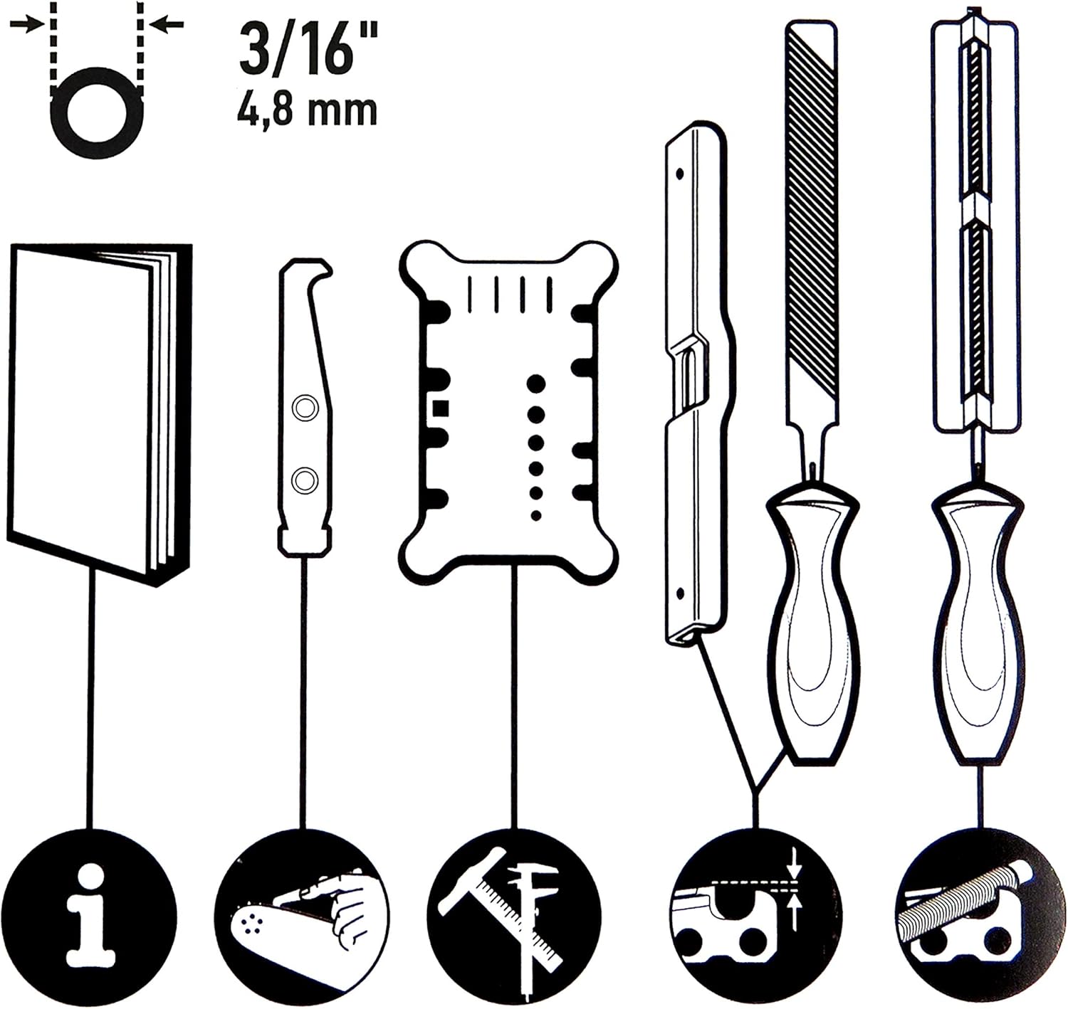 Thumbnail 4 de Oregon 4.8mm chain sharpening kit for 325 chainsaw ⛏