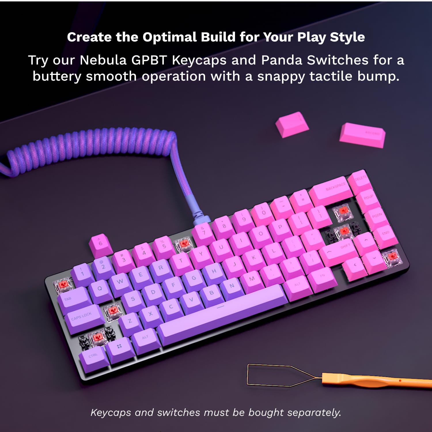 Detalle 2 de GLORIOUS GLO-GMMK2-65-RGB-W GMMK 2 Compact 65% Barebones Keyboard