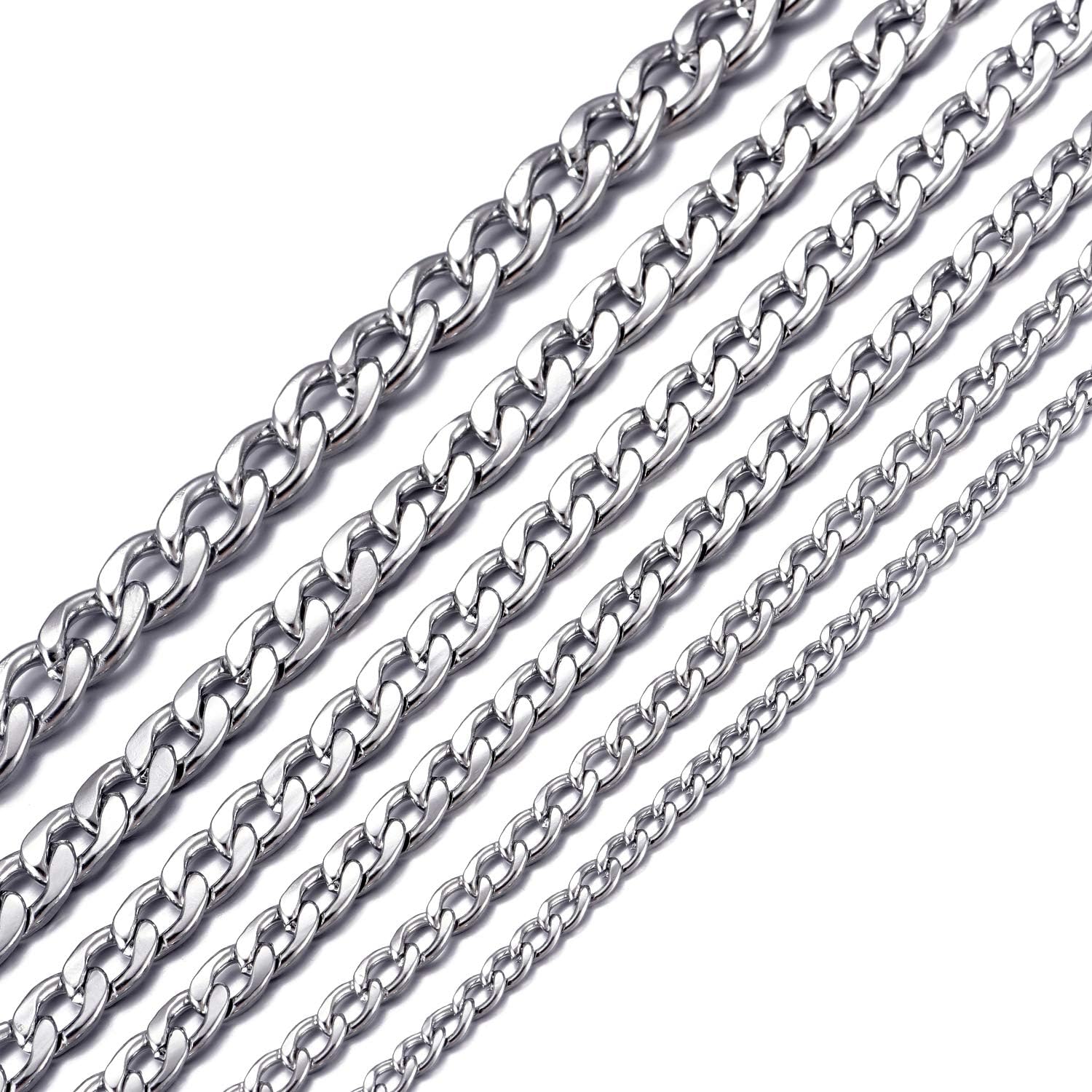 Thumbnail 6 de MASADA Collier Gourmette en Acier Inoxydable pour Homme – Argent et Or, 316L