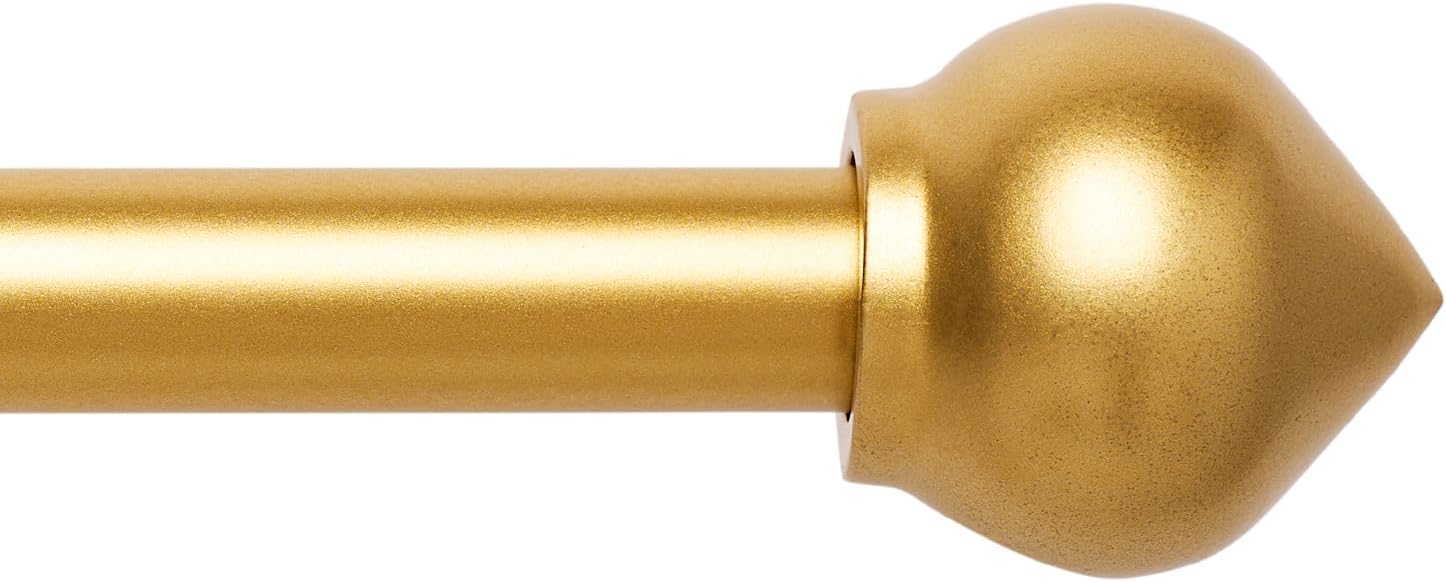 Curtain poles Gold Extendable Curtain Pole 76–132 cm with Ball Finials