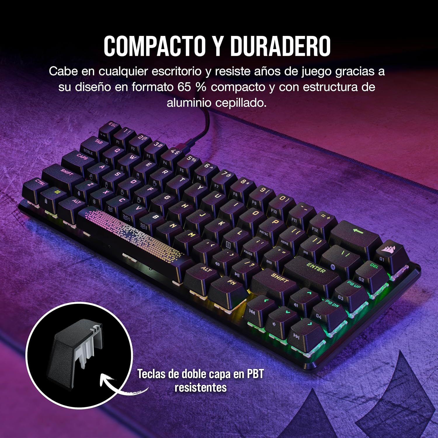 Thumbnail 2 de Corsair K65 PRO MINI RGB Teclado Gaming Mecánico Óptico