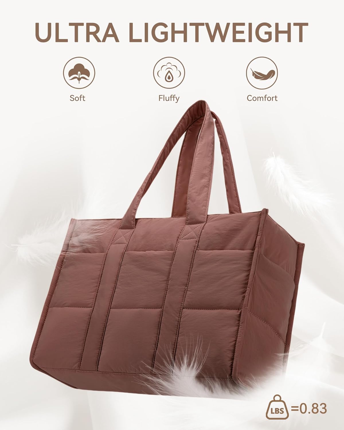 Thumbnail 6 de oscaurt Large Tote Bag Puffy Handbag for Women: 20L, 16 Pockets, Water-Resistant