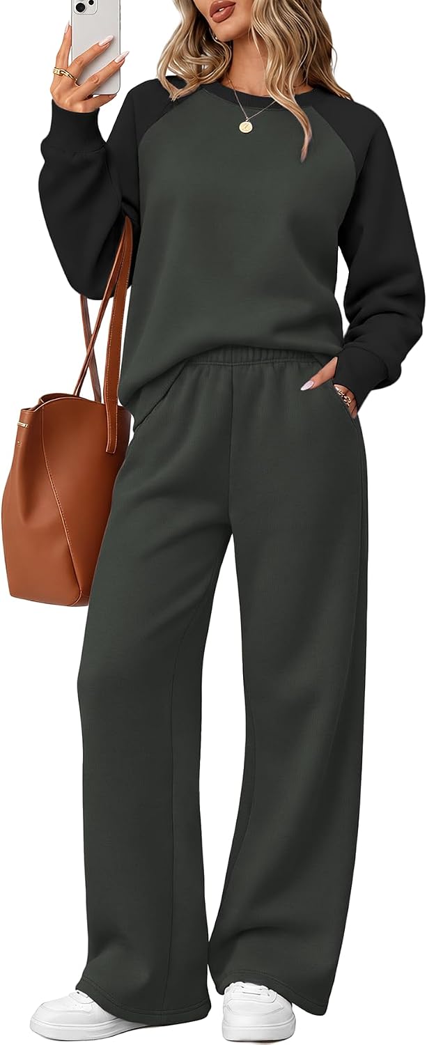 Detalle de OFEEFAN Women's Lounge Set, Fleece-Lined