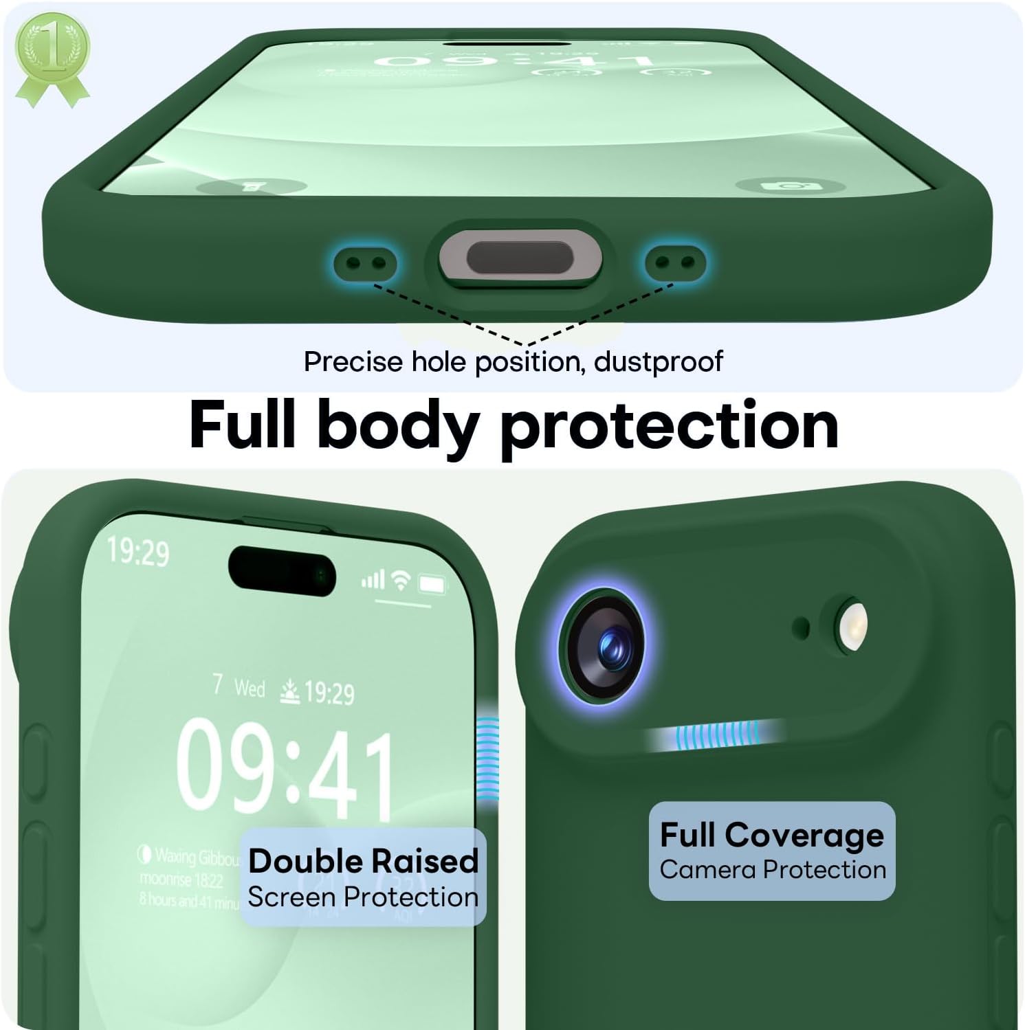 Thumbnail 5 de LOVE 3000 Designed for iPhone Air Case – Premium Silicone, MagSafe Compatible, 6.5" (Green)