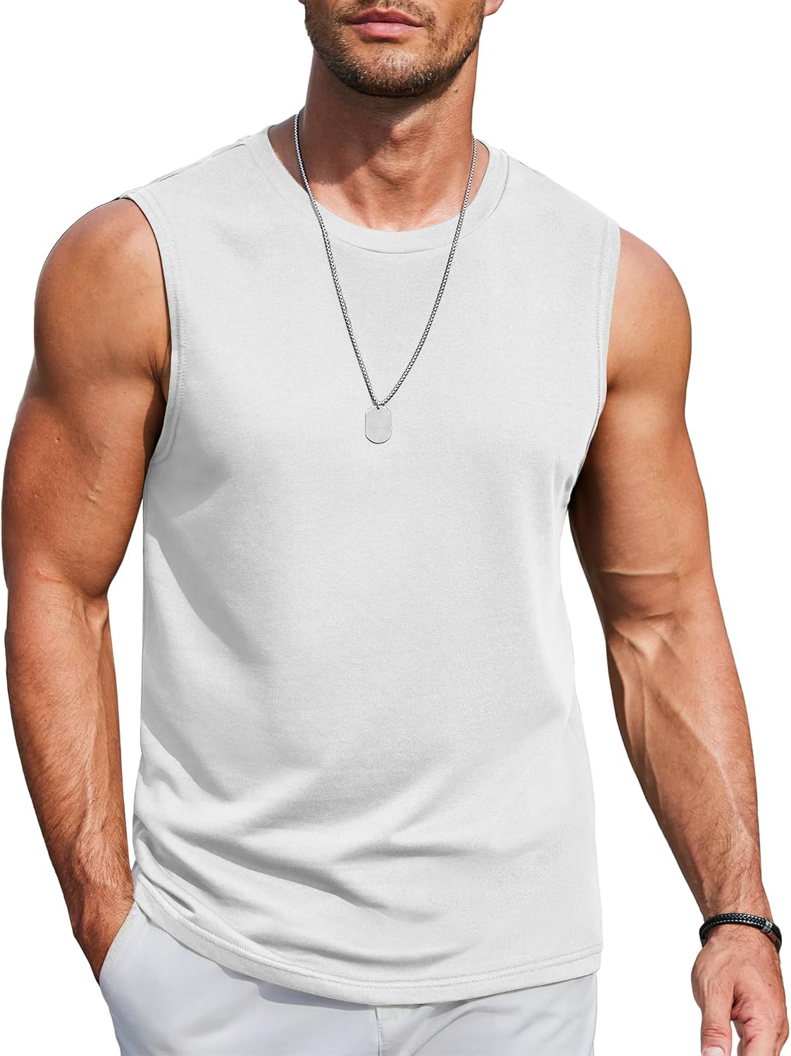 Thumbnail 6 de COOFANDY Men's Workout Tank Tops Cotton 3 Pack – Soft, Lightweight Sleeveless Muscle Shirts