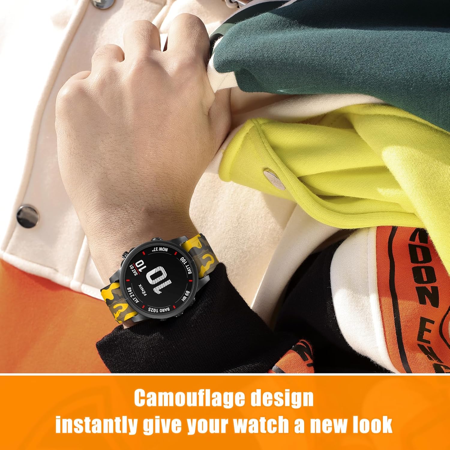 Thumbnail 6 de Replacement 22mm Quick Release Watch Strap for Garmin Fenix/Forerunner/Approach/Instinct (8 colours)