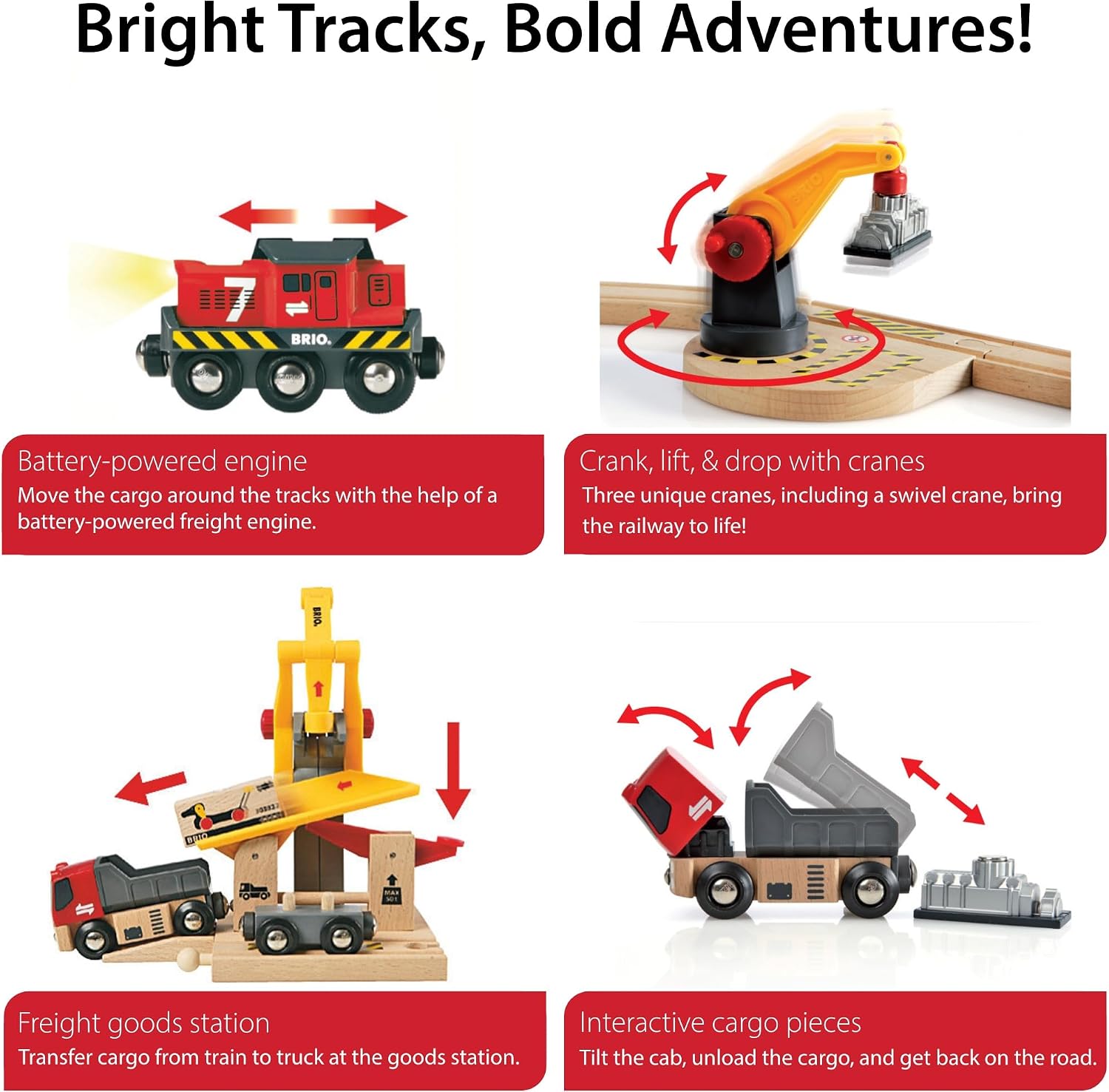 Detalle 2 de BRIO World Cargo Railway Deluxe