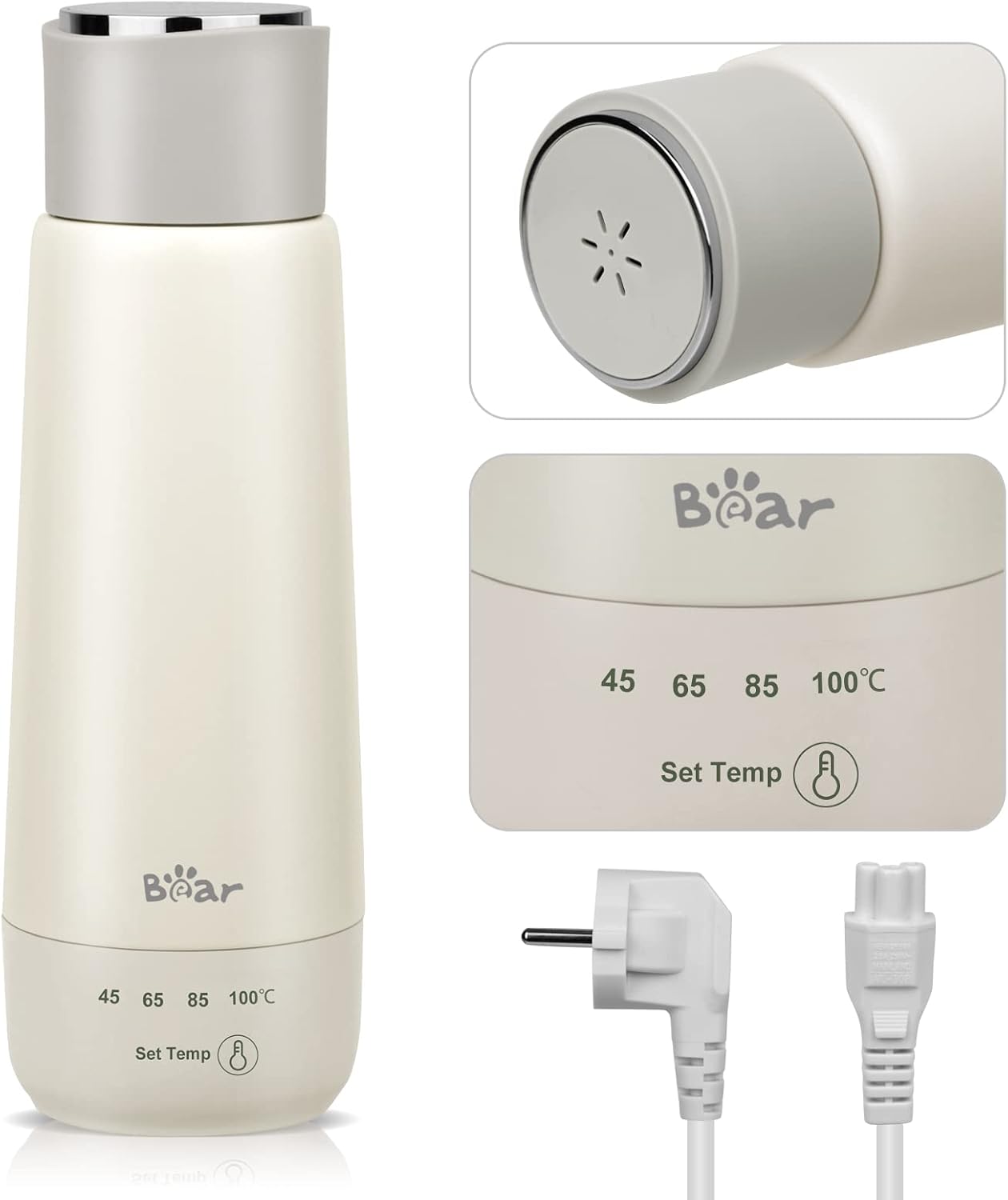 Bear 300 Ml 4-Temperature Bollitore Elettrico: 3-in-1 per viaggi e casa