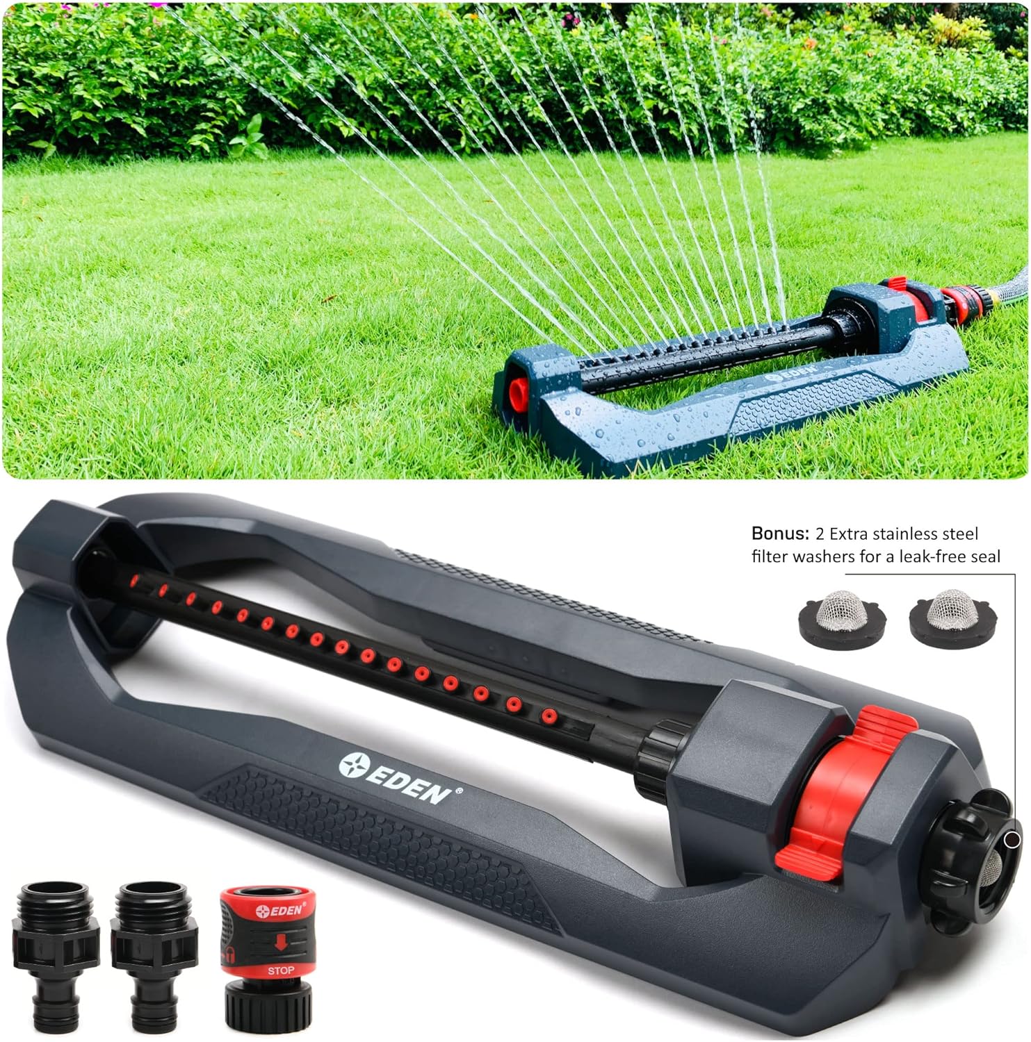 Thumbnail 1 de Eden 96213EDAMZ Weighted Essential Oscillating Sprinkler