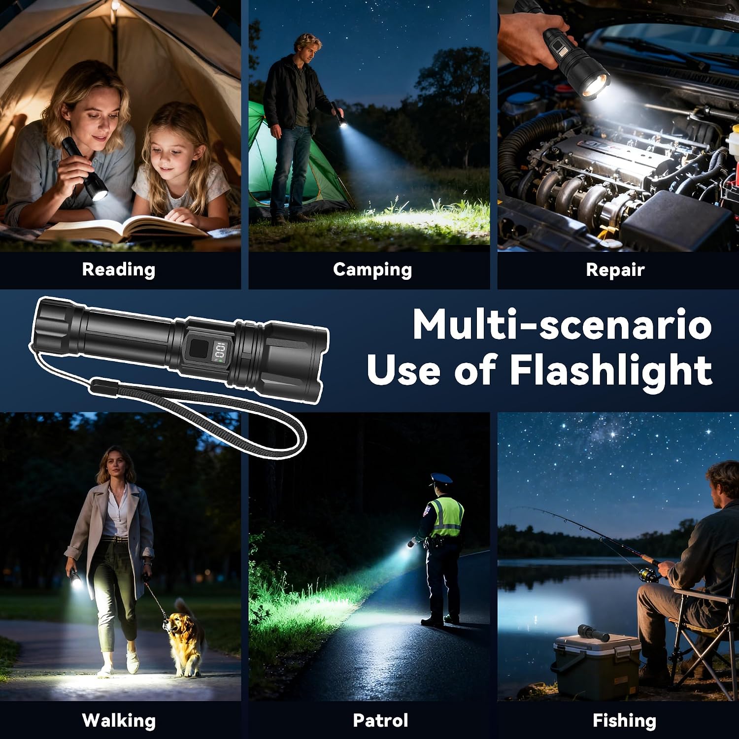 Thumbnail 6 de SyncGlow Rechargeable Flashlight 2-Pack with Adjustable Focus and 4 Modes