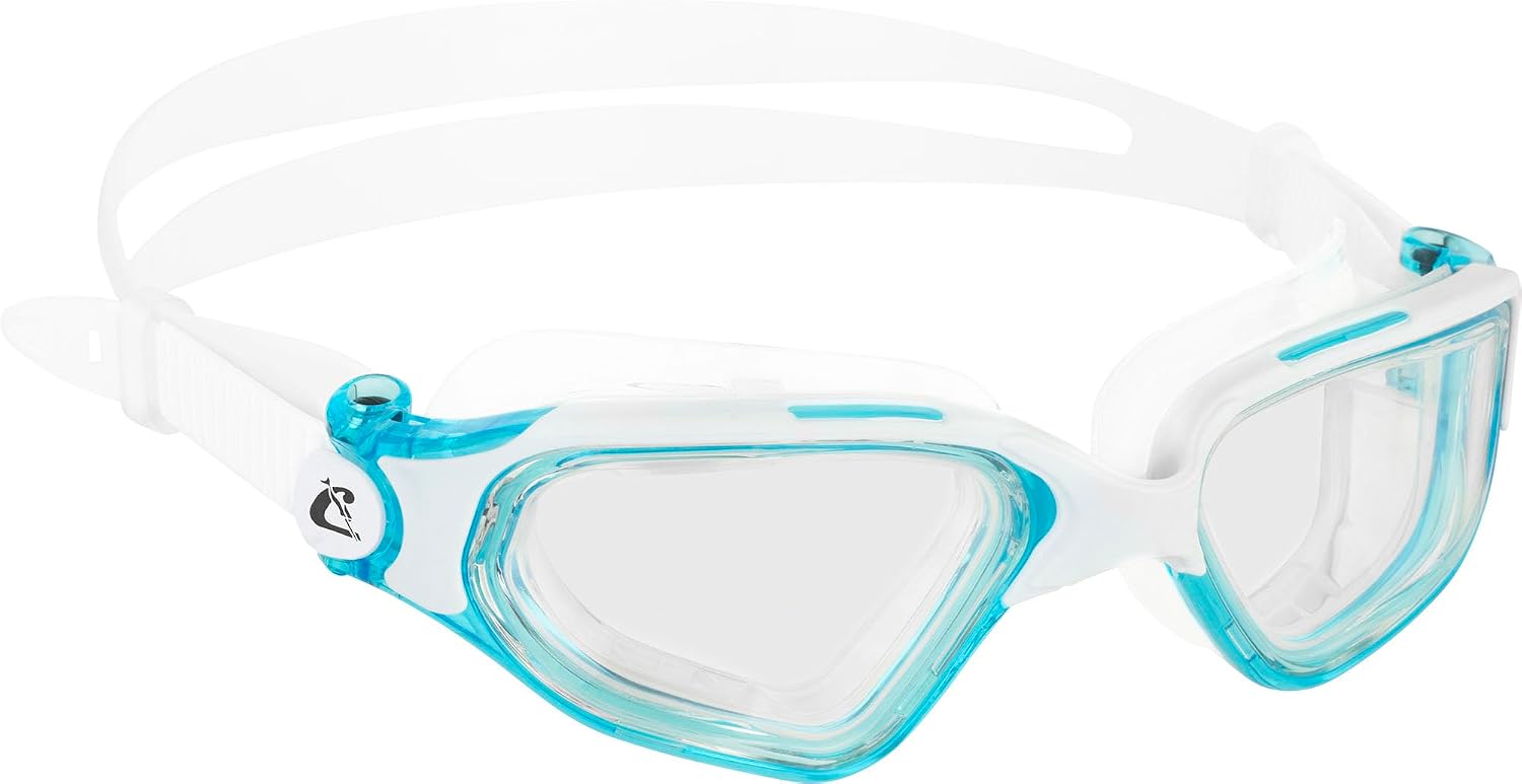 Detalle de CRESSI Clear Eyes – okulary pływackie z silikonową uszczelką i powłoką przeciwmgielną
