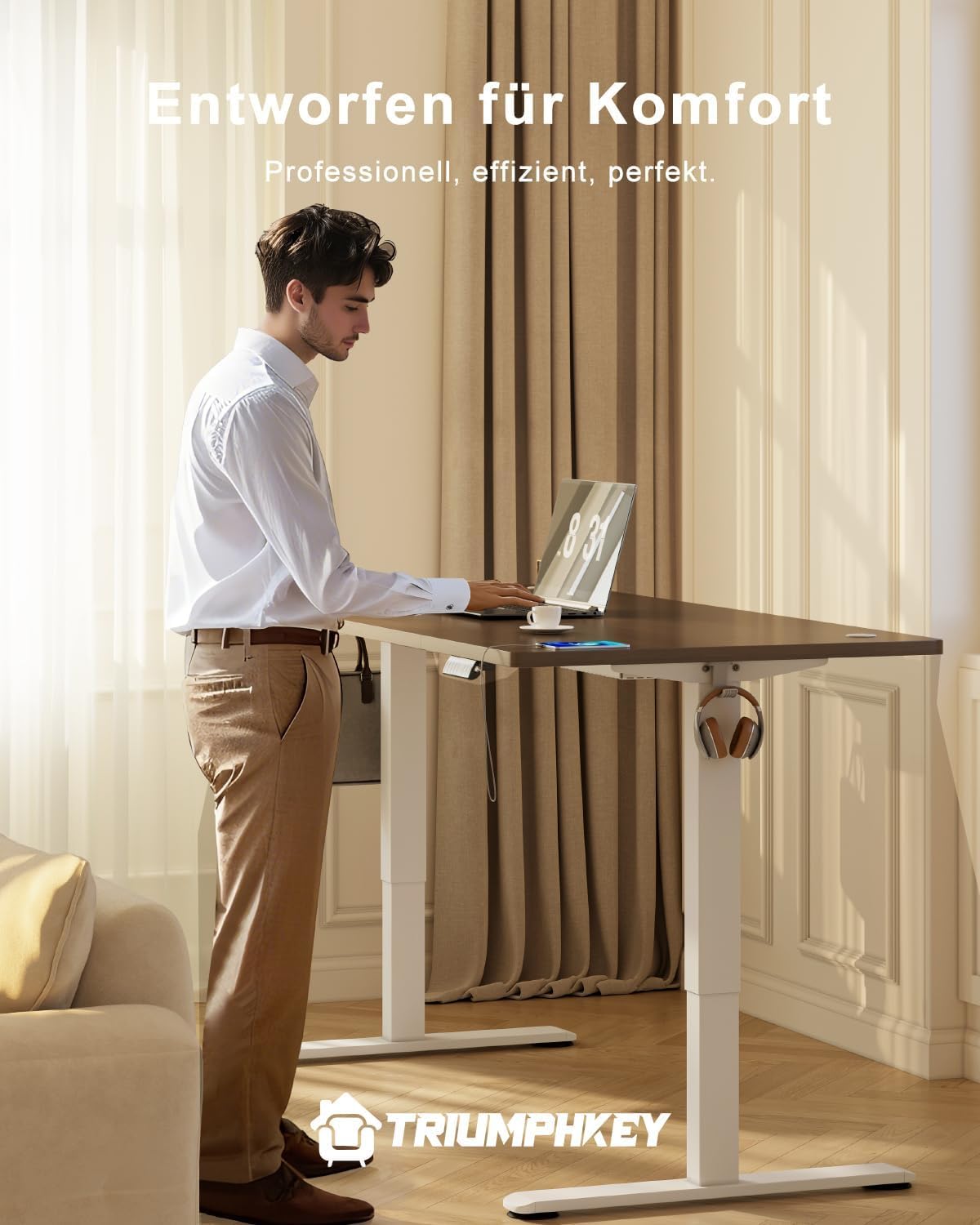 Thumbnail 2 de TRIUMPHKEY Scrivania Elettrica 180x80 cm 📚