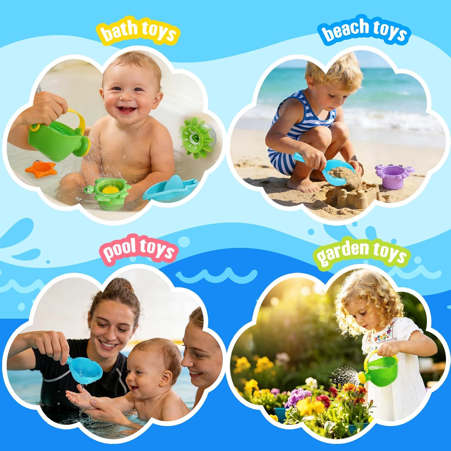 Detalle de Badewannenspielzeug & Poolspielzeug für Baby – motorikförderndes ABS-Wasserspielzeug ab 12 Monaten