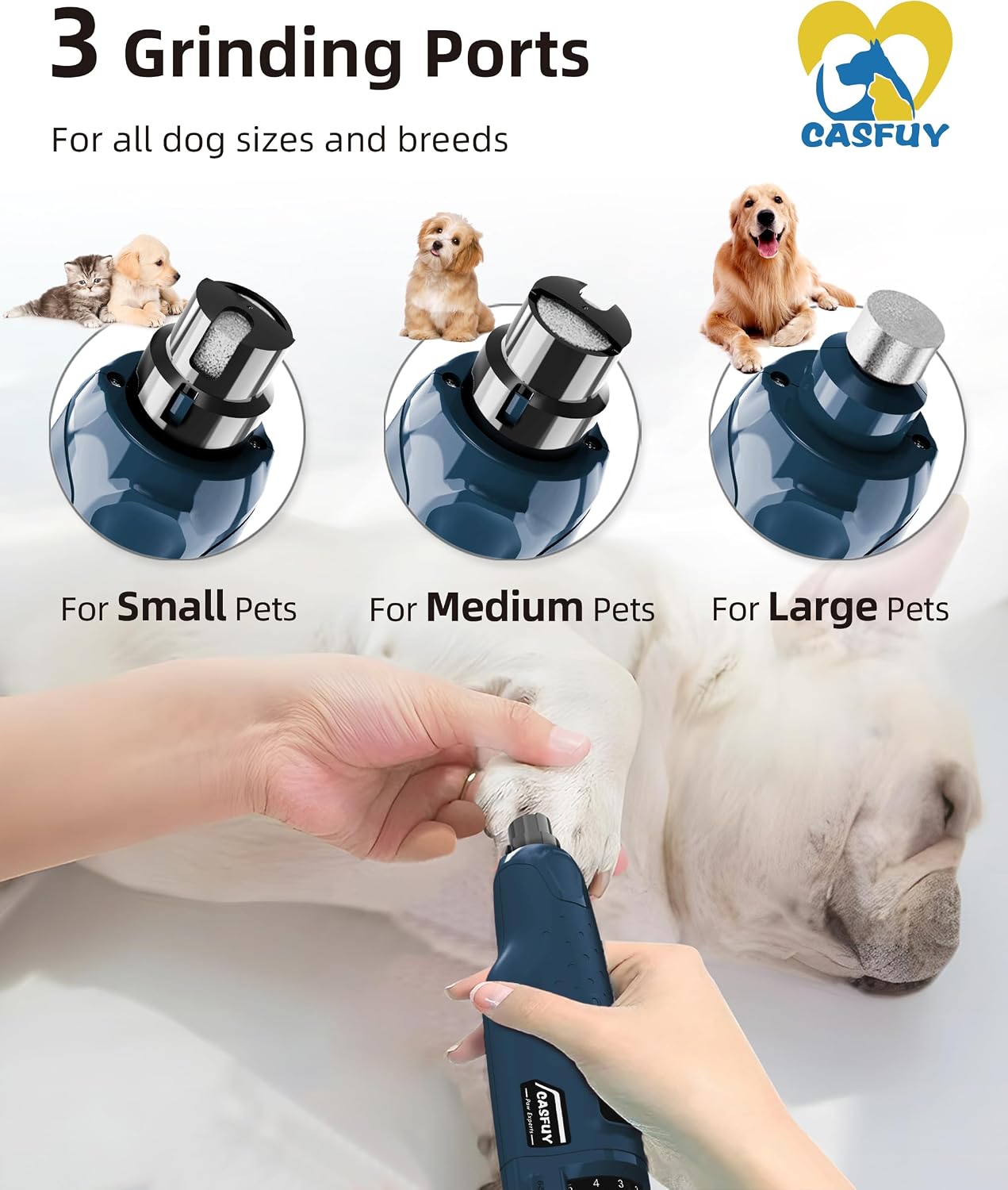 Detalle de Casfuy Dog Nail Grinder with 6 Speeds