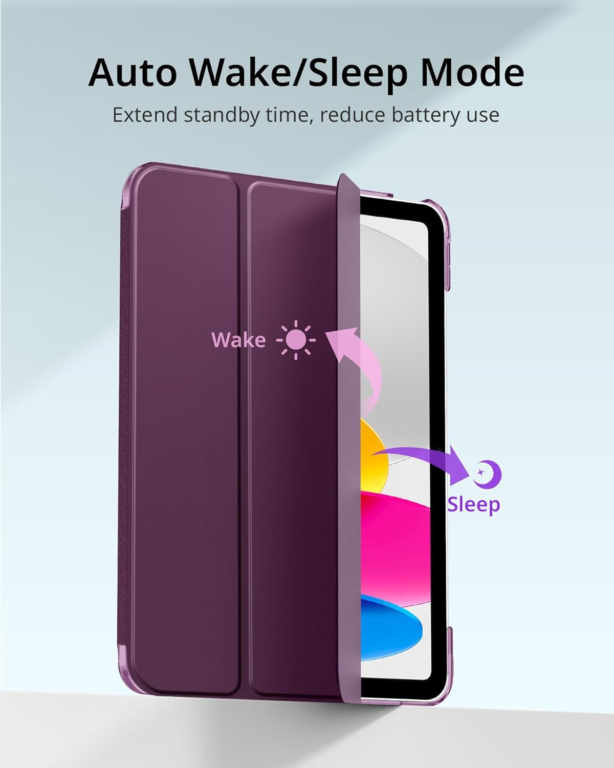 Thumbnail 2 de CACOE Case for iPad A16 11th/10th Gen with Screen Protector (11/10.9in) – Dark Purple