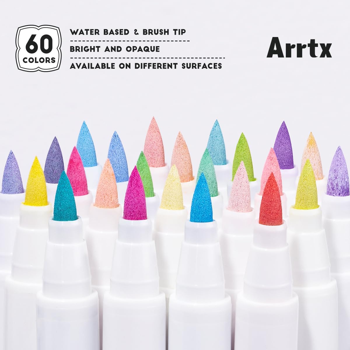 Detalle 2 de Arrtx 60 Colors Acrylic Markers 60B