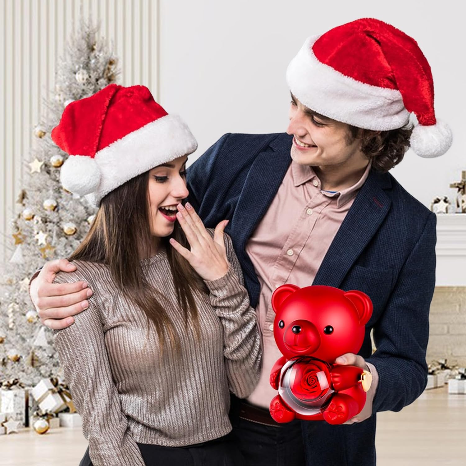 Thumbnail 5 de Aloskart Ours Rose Eternelle cadeau romantique 🎁