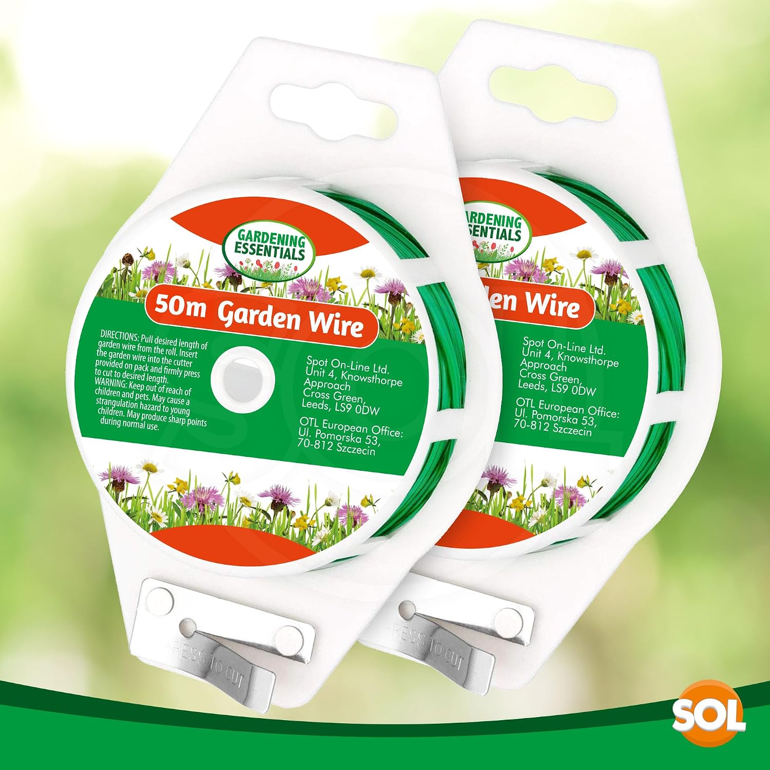 Thumbnail 6 de SOL 100m Garden Wire (2 x 50m) with Dispenser & Built-In Cutter