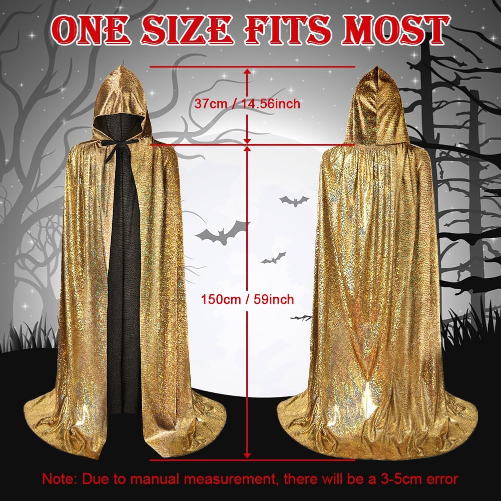 Detalle 2 de AYBUY Umhang mit Kapuze – Vampir Cape, lang, unisex
