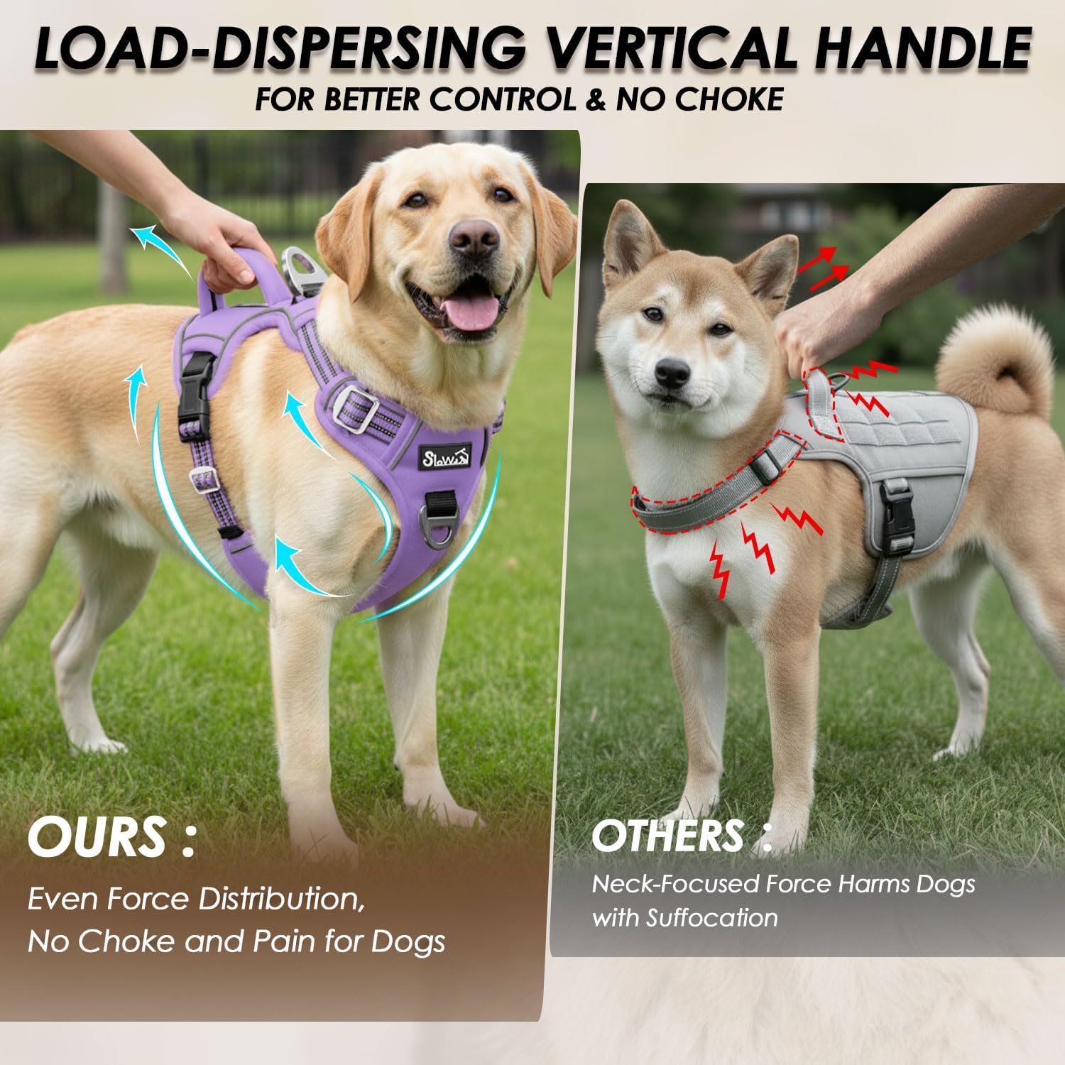 Thumbnail 3 de Eyein Dog Harness Large Dog — Anti-Pull, Adjustable Heavy Duty Vest (L)