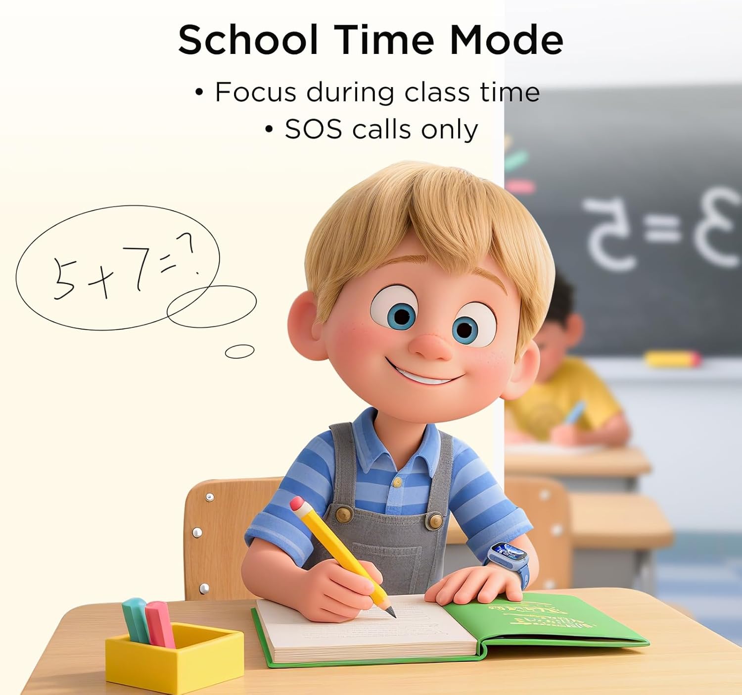 Thumbnail 6 de TCL Movetime MT48 Kids Smartwatch (4G video calling, dual-band GPS, IP68 + 2ATM) – Galactic Blue, no SIM card