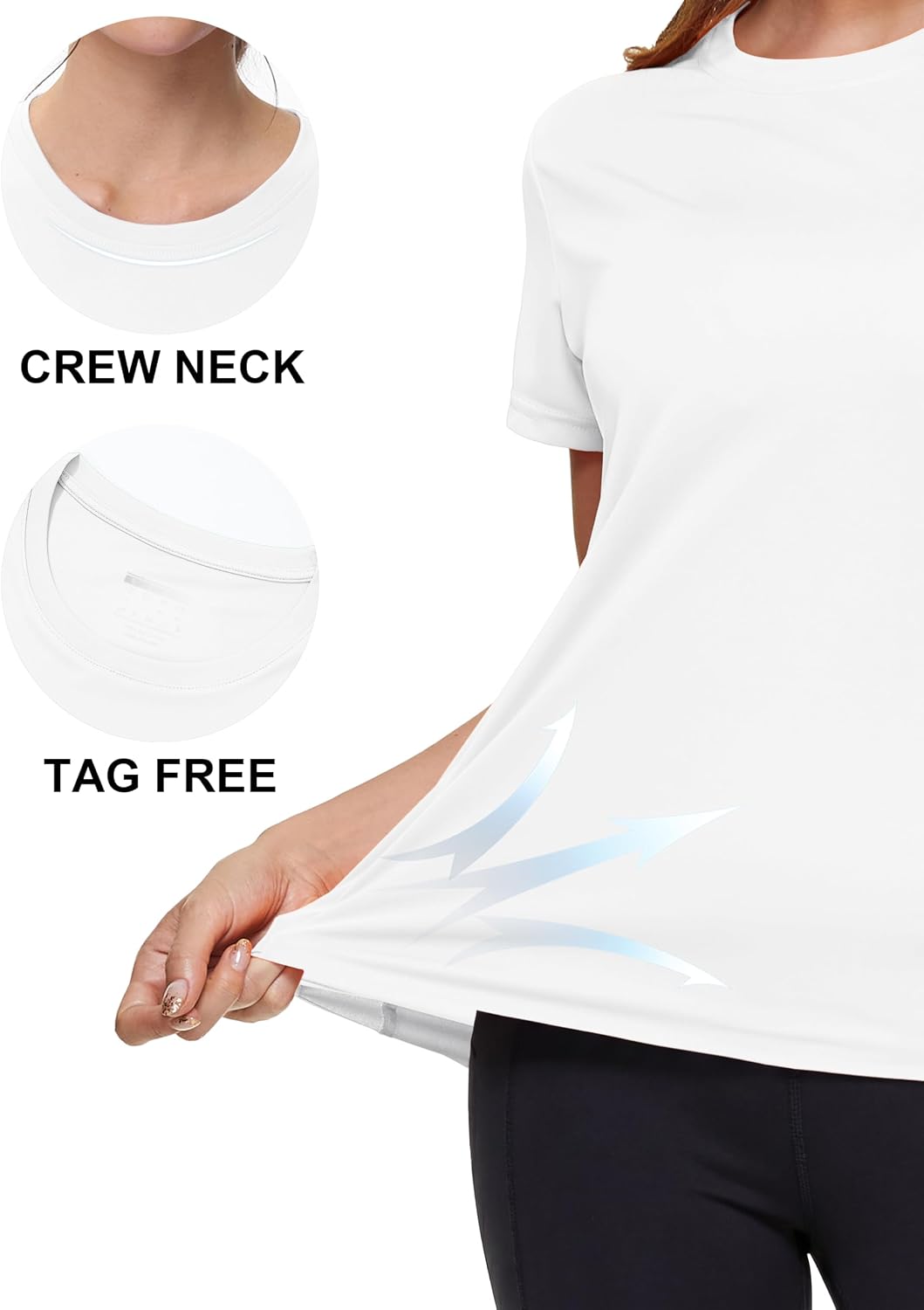 Detalle de MAGCOMSEN Women's Workout Shirt UPF 50+