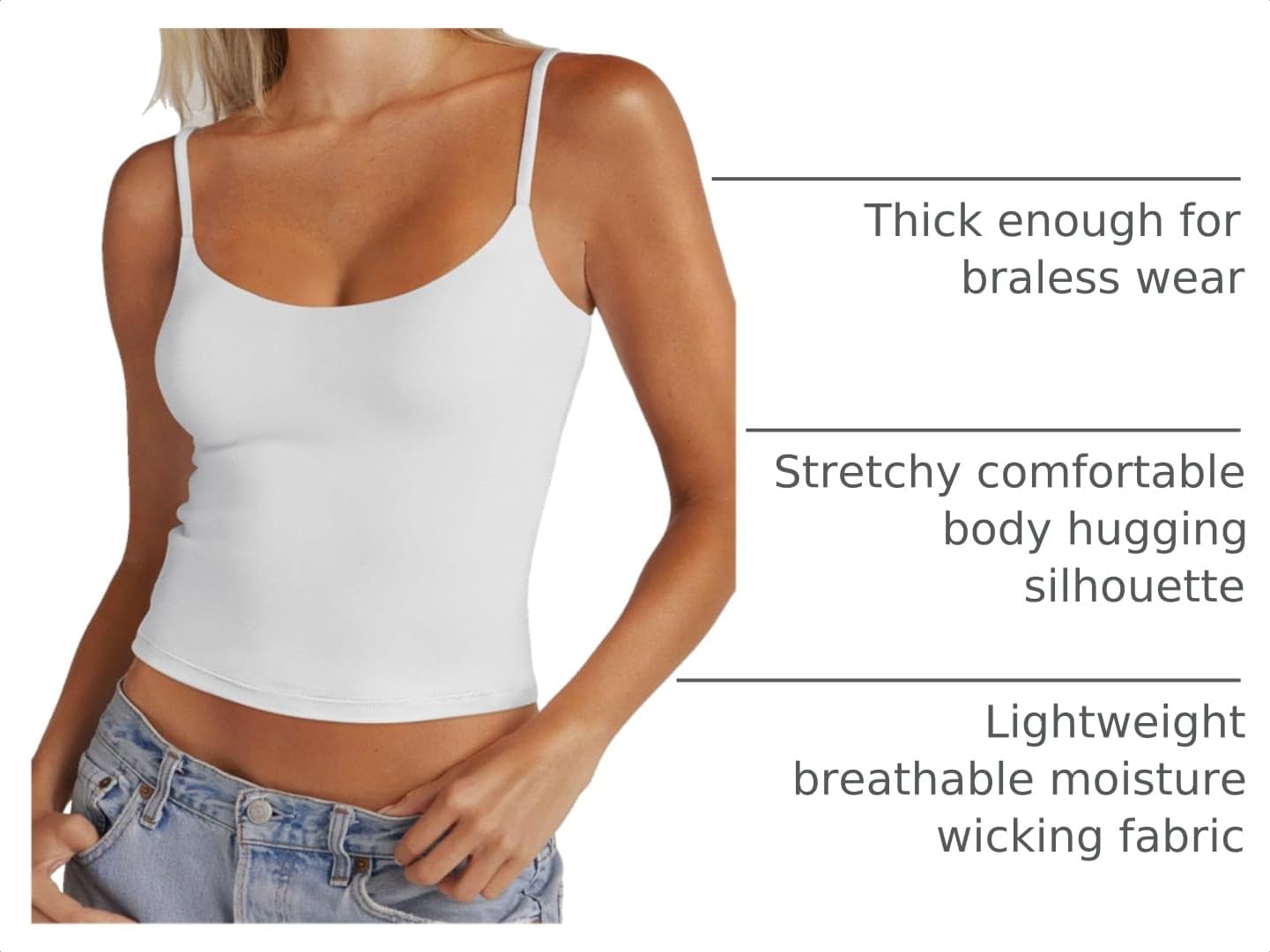 Detalle 2 de PINKMSTYLE Women's Scoop Neck Tank