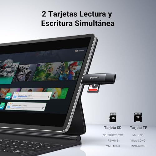 Detalle 2 de UGREEN Lecteur SD USB C A 3,0 5 Gbps ⚡
