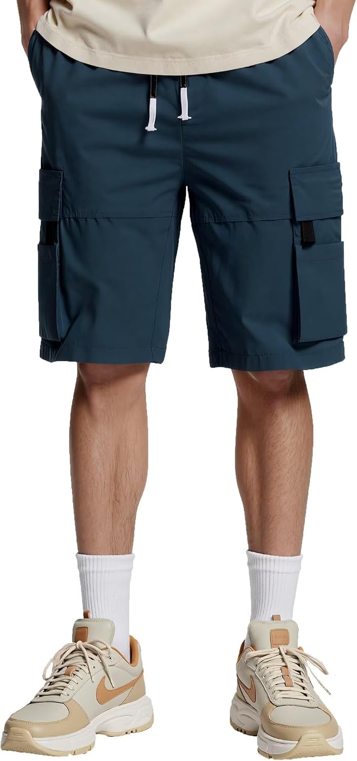 Thumbnail 6 de PrimeCrest Mens Cargo Shorts: Breathable Cotton with Multi Pockets