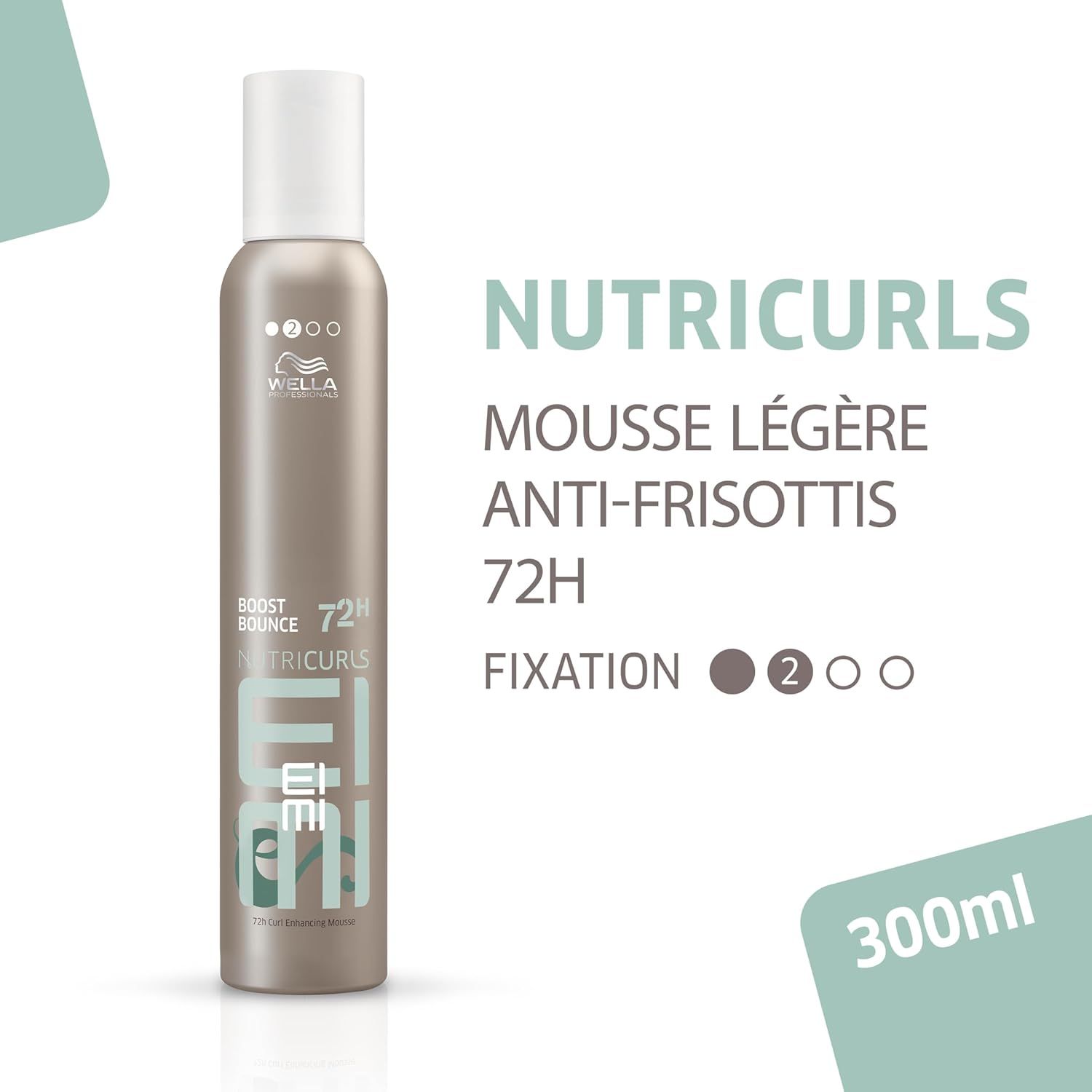 Thumbnail 1 de Wella EIMI Professionals Nutricurls Boost Bounce – Mousse coiffante pour cheveux bouclés, effet anti-frisottis (300 ml)
