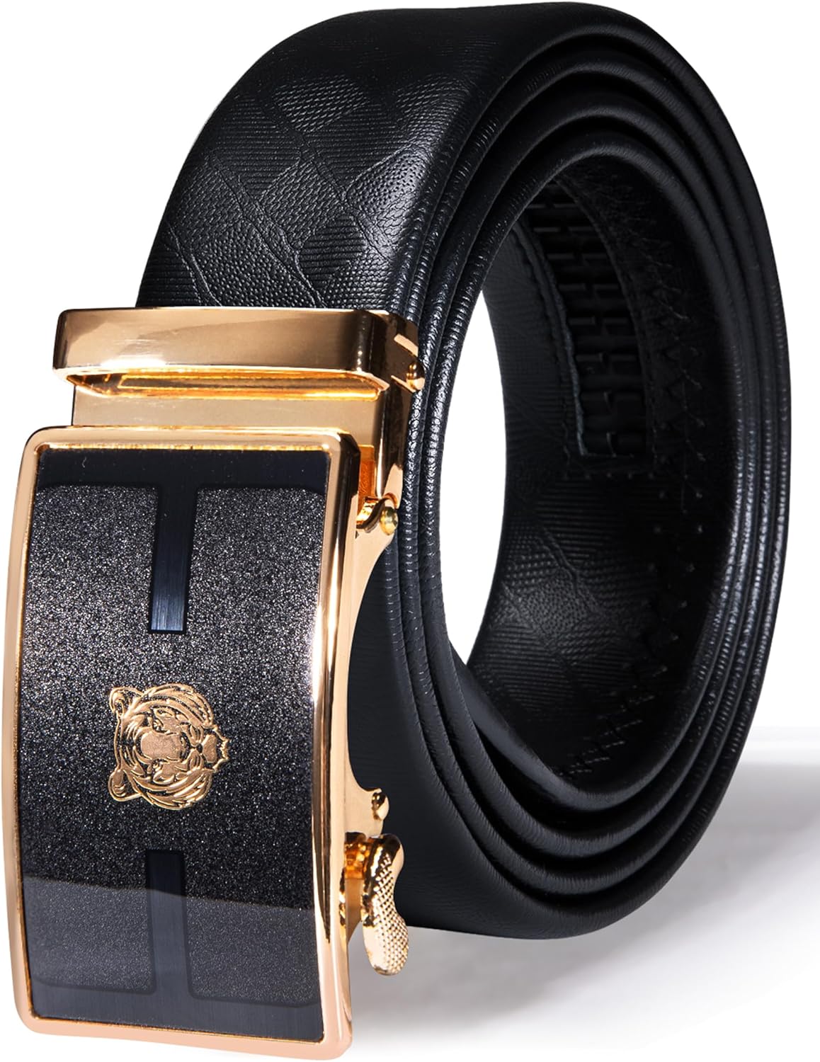 Thumbnail 4 de Barry.Wang Men's Ratchet Belt with Automatic Buckle – 1 3/8" Leather Western Belt