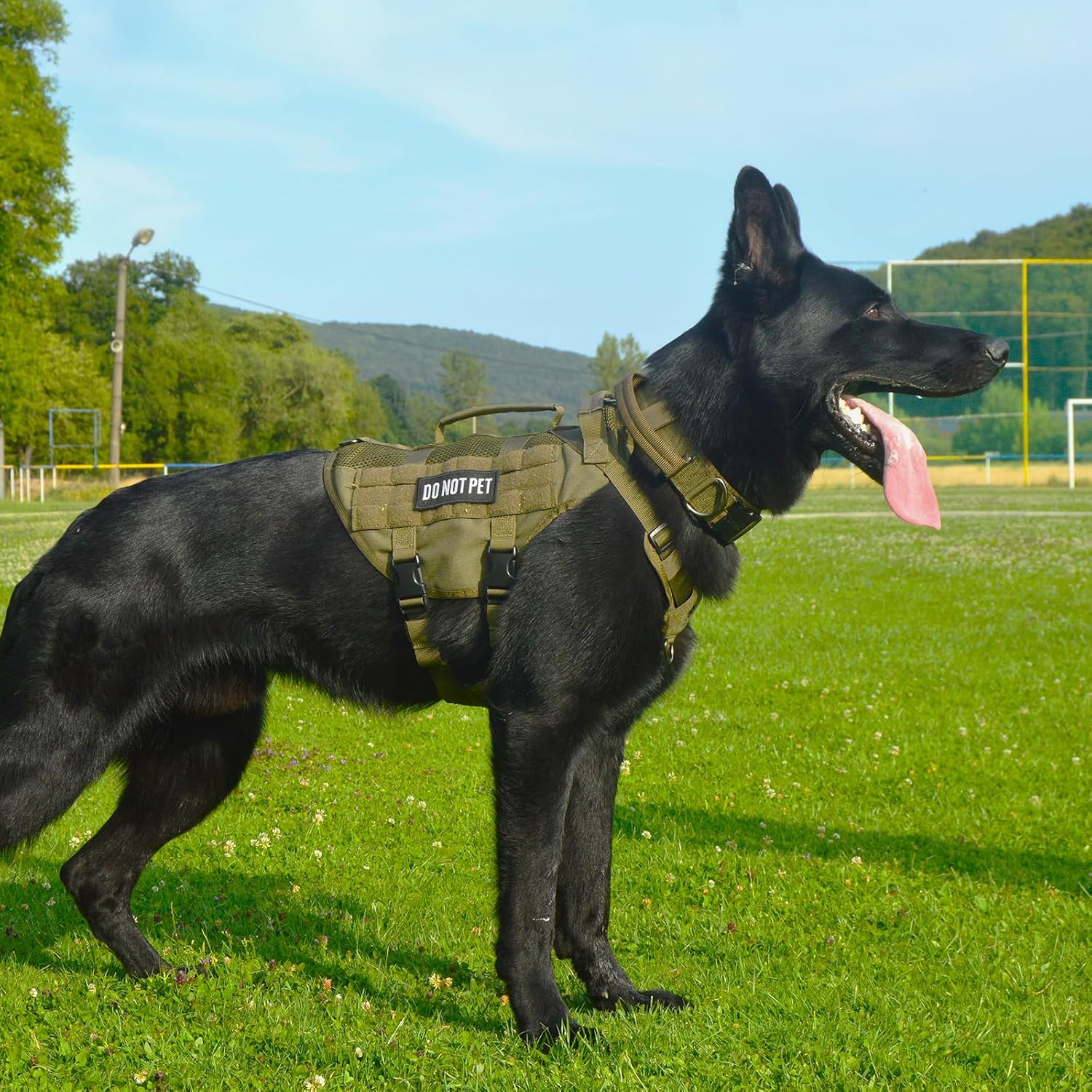 Thumbnail 6 de OneTigris Hundegeschirr Mittelgroße Hunde – Air Mesh Anti‑Pull Tactical Geschirr mit 2 Griffe (Größe M)