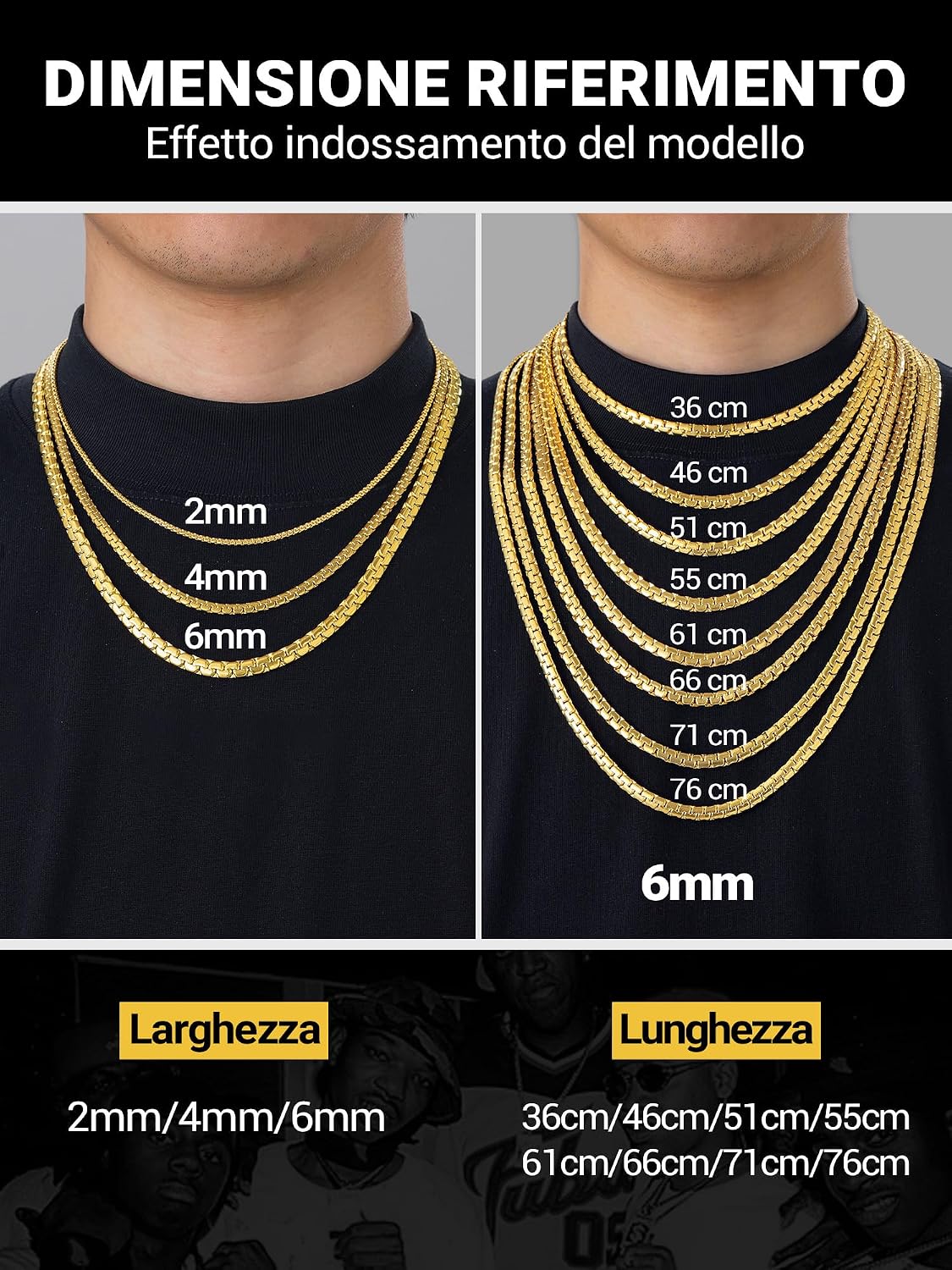 Detalle 2 de PROSTEEL Collana Catena Scatola 4–6 mm