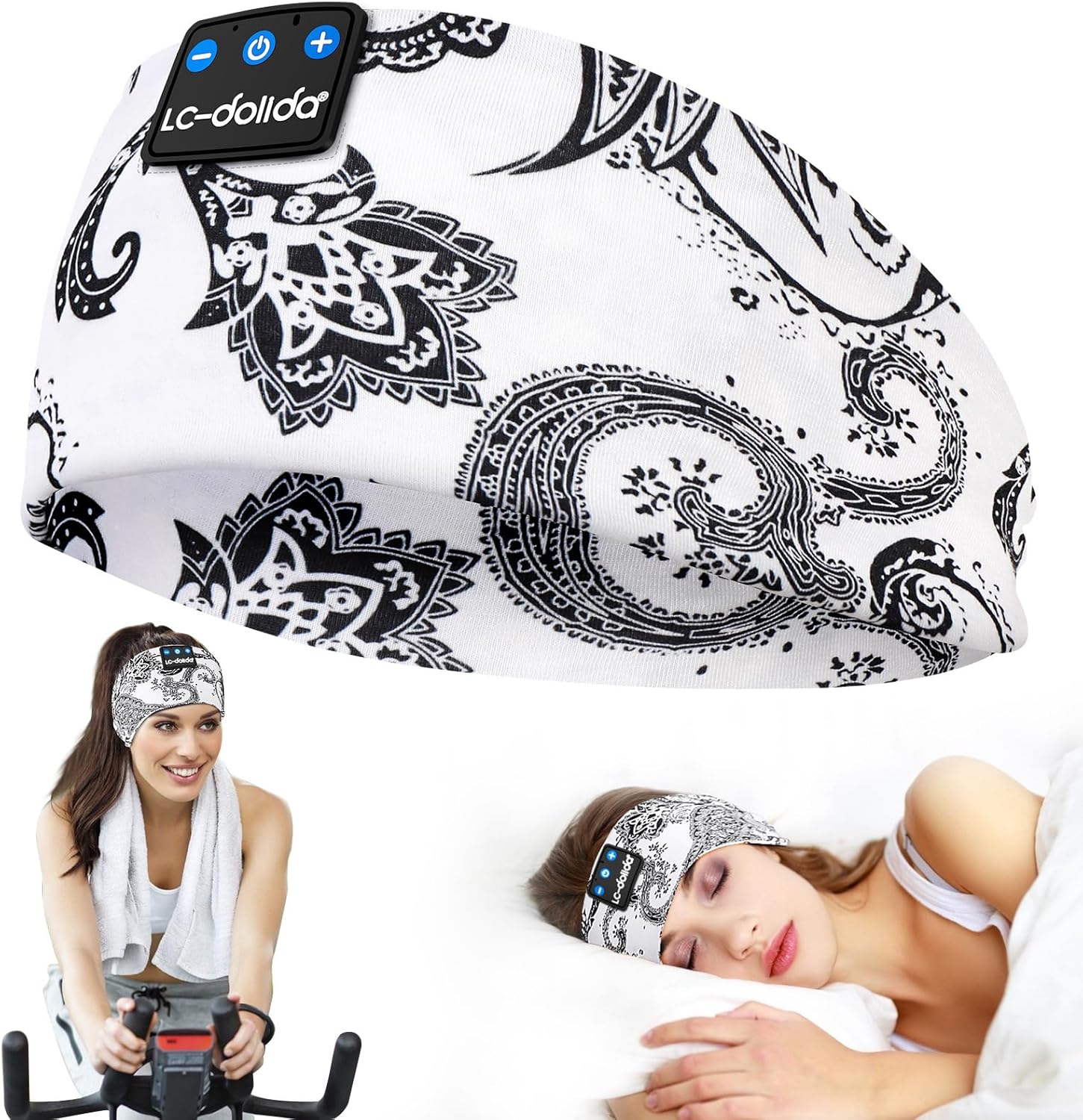 Detalle de LC-dolida Sleep Headphones Bluetooth Headband (with Thin HD Stereo Speakers)